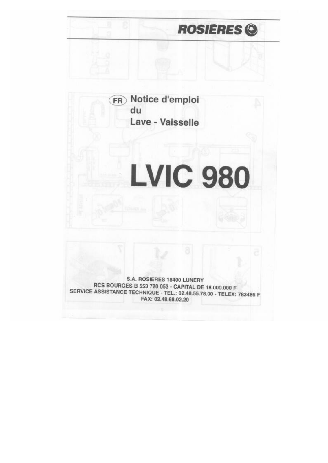 Rosières LVIC980RB User Manual