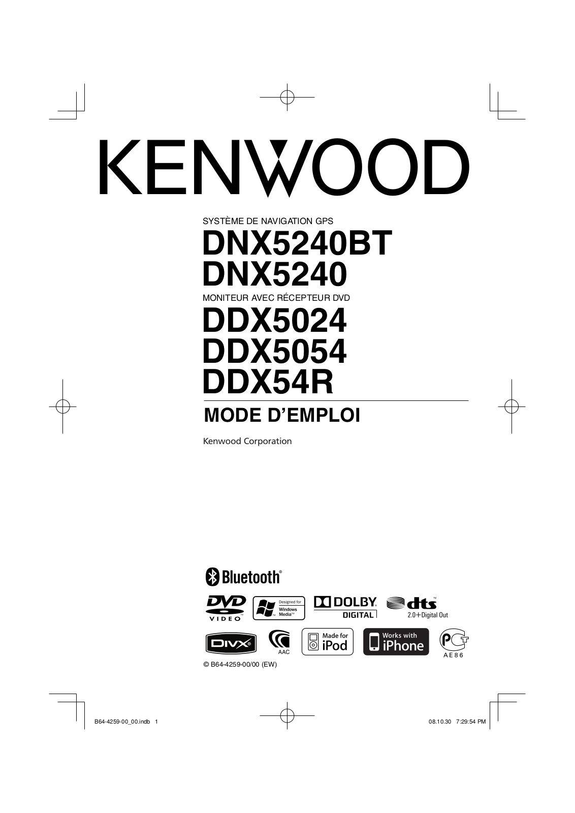 KENWOOD DDX-5024 User Manual