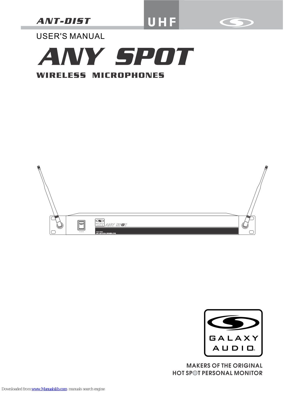 Galaxy Audio ANT-DIST ANY SPOT User Manual