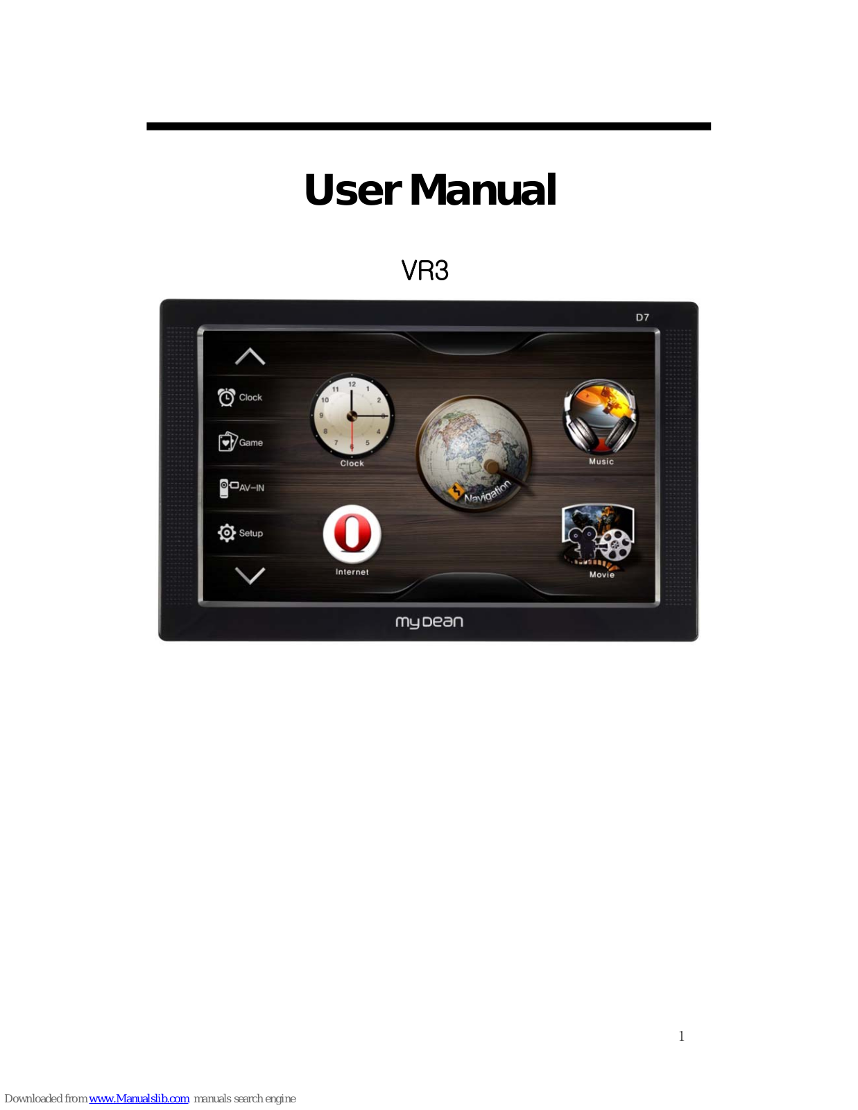 MyDean VR3 User Manual