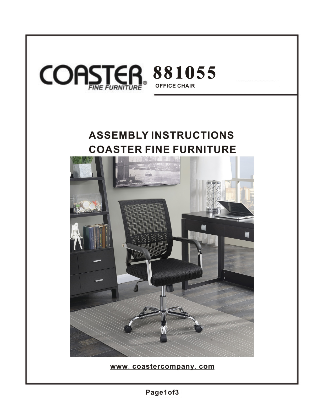 Coaster 881055 Assembly Guide