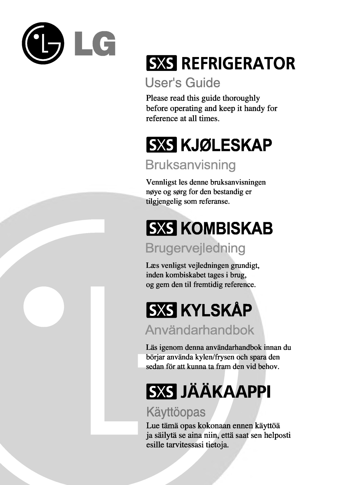 Lg GR-L197CGQA User Manual