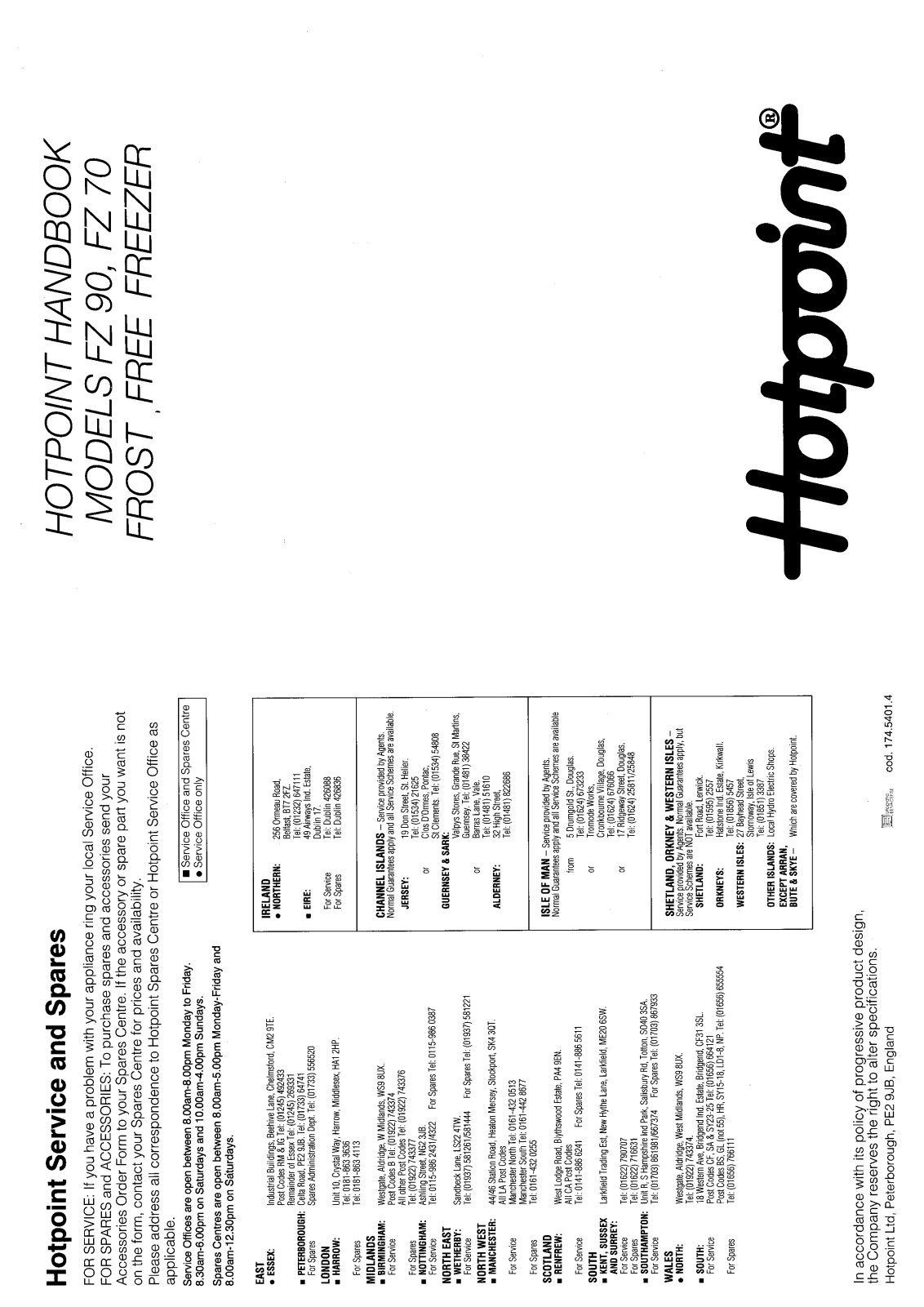 Hotpoint FZ 90 User Manual
