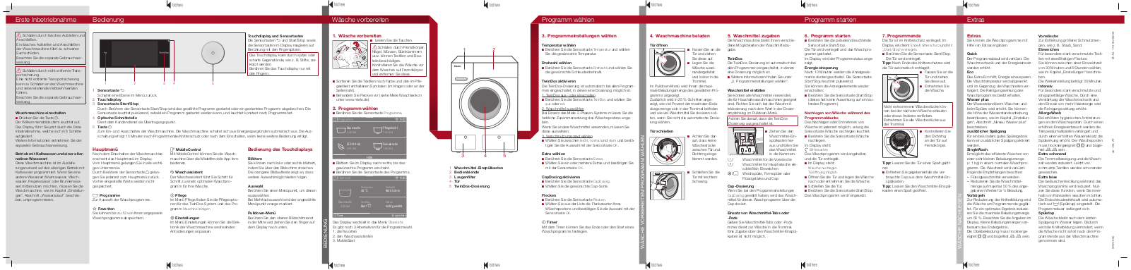 Miele WWV 980 Quick user guide