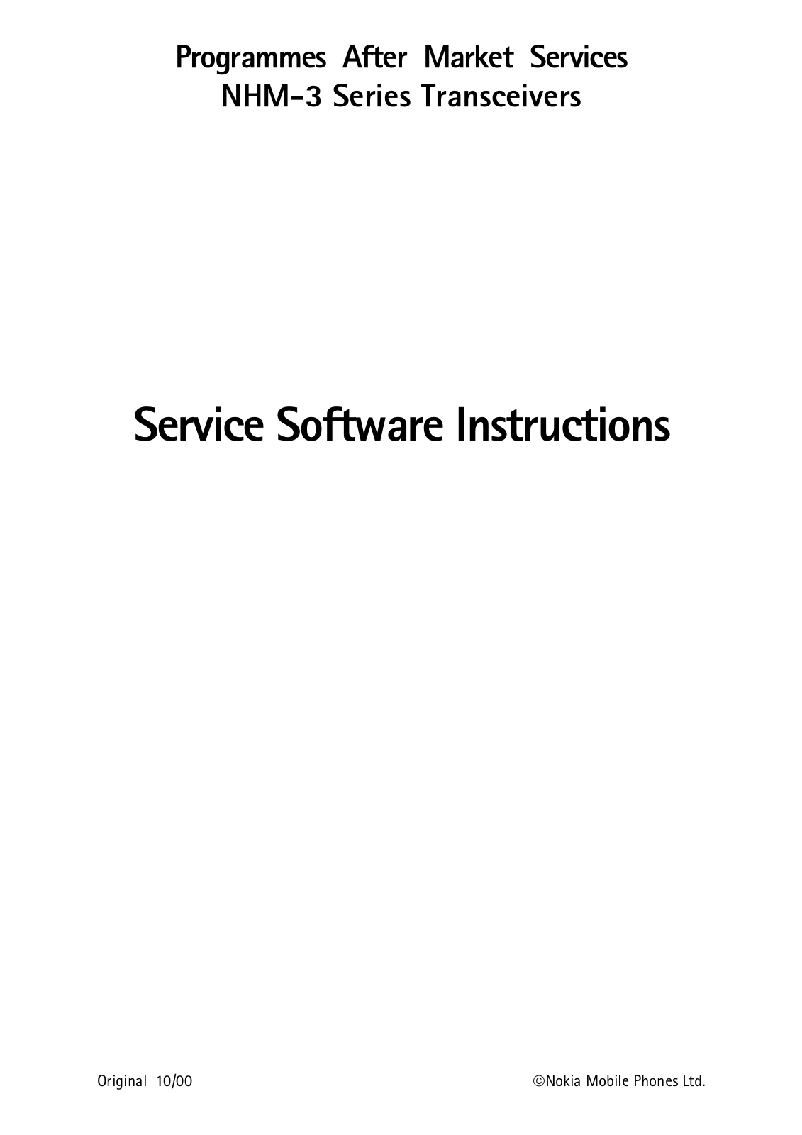 Nokia 6250 Service Manual ServiceSoft Orig