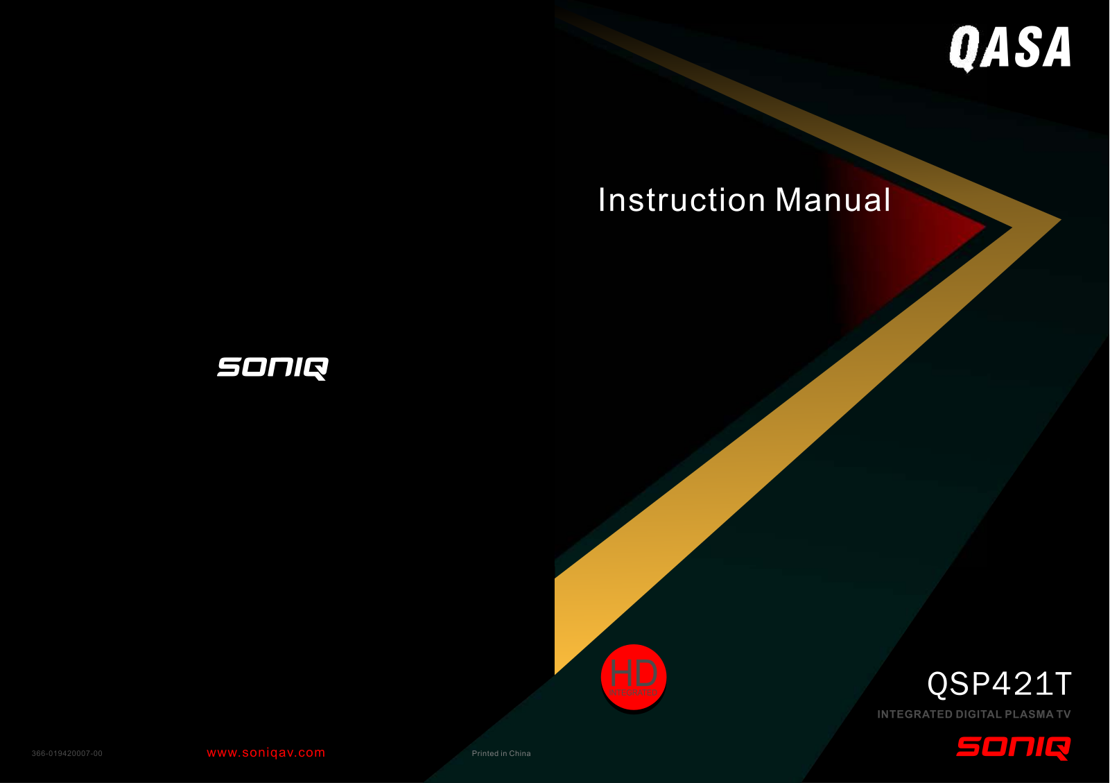 SONIQ QSP421T Instruction