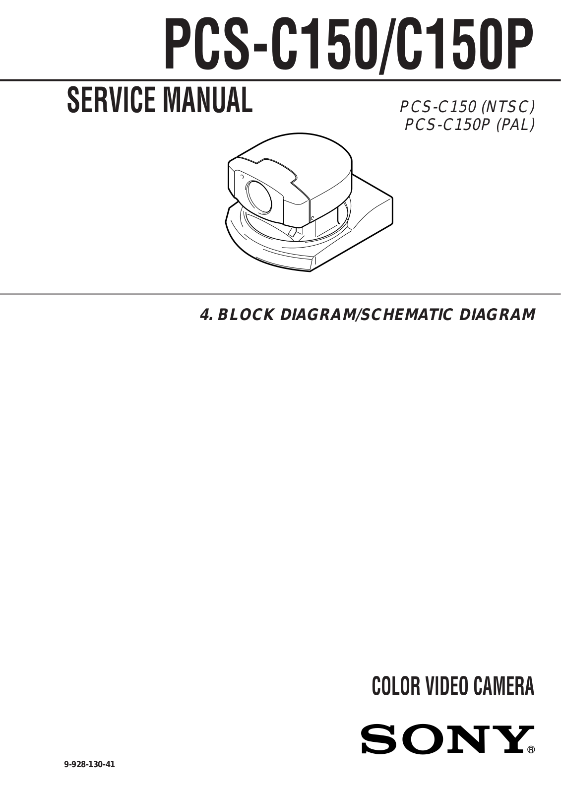 Sony PCS-C150, PCS-C150P Service Manual