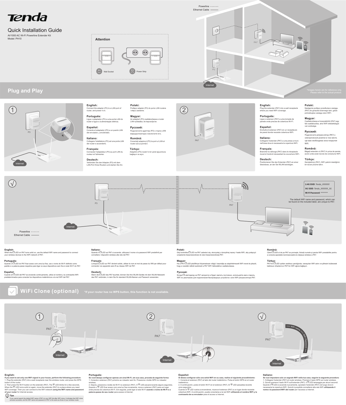 Tenda PH10 quick start Guide