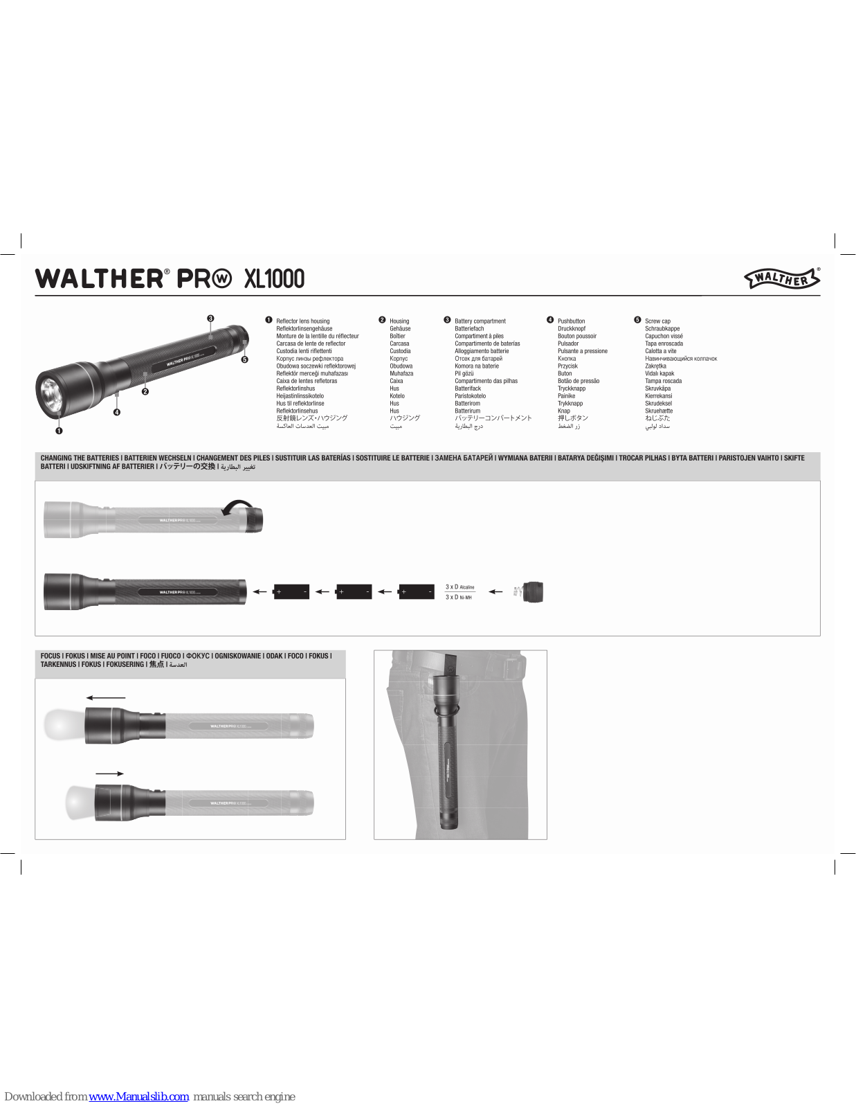 Walter xl1000 Operation Manual