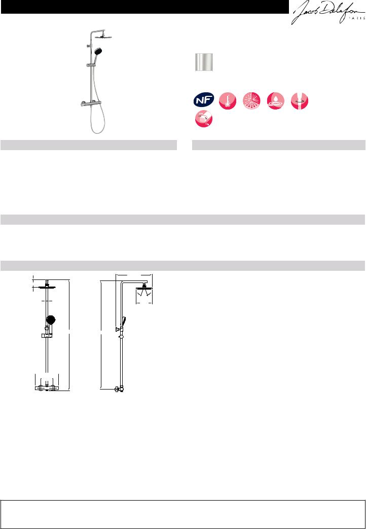 Jacob Delafon BRIVE E24322-CP Datasheet