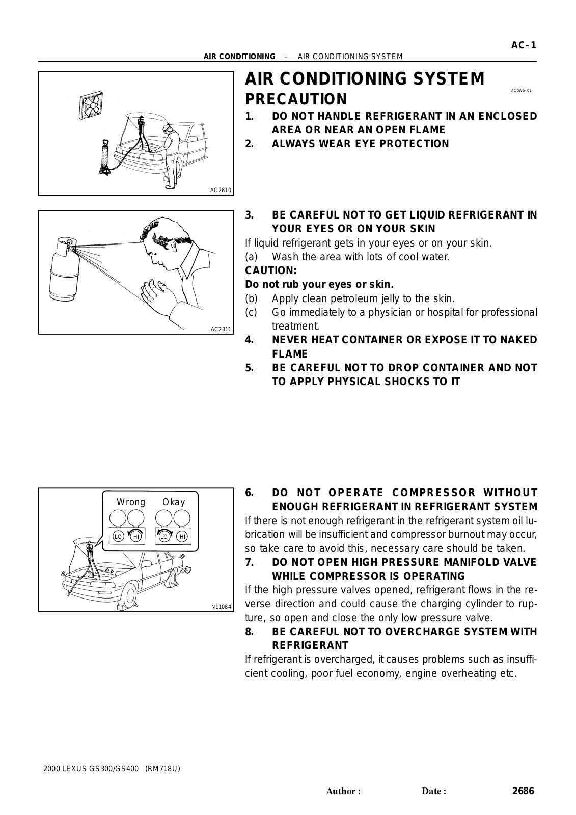 Lexus GS 300 2000, GS400 2000 User Manual