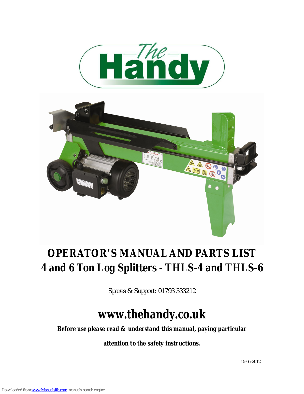 The Handy THLS-4, THLS-6 Operator's Manual - ManualMachine.com