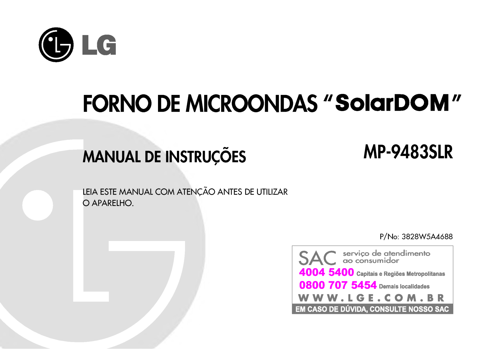 Lg MP-9483SLR User Manual