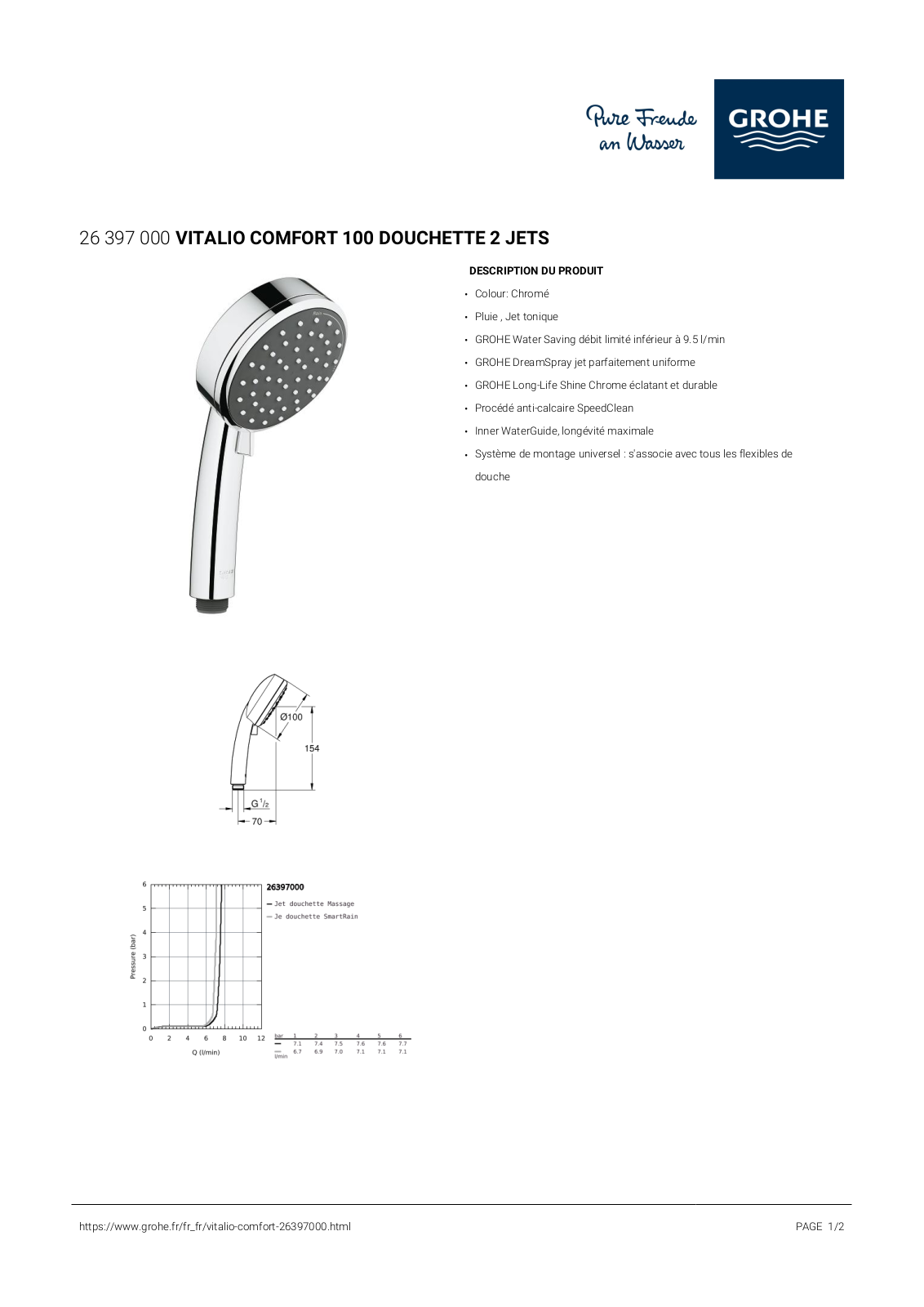 Grohe 26397000 Specification - ManualMachine.com