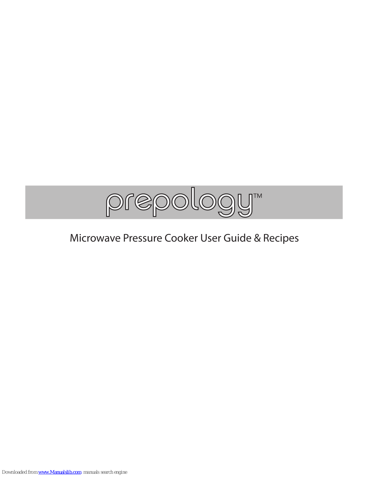 Prepology K34167 User Manual & Recipes