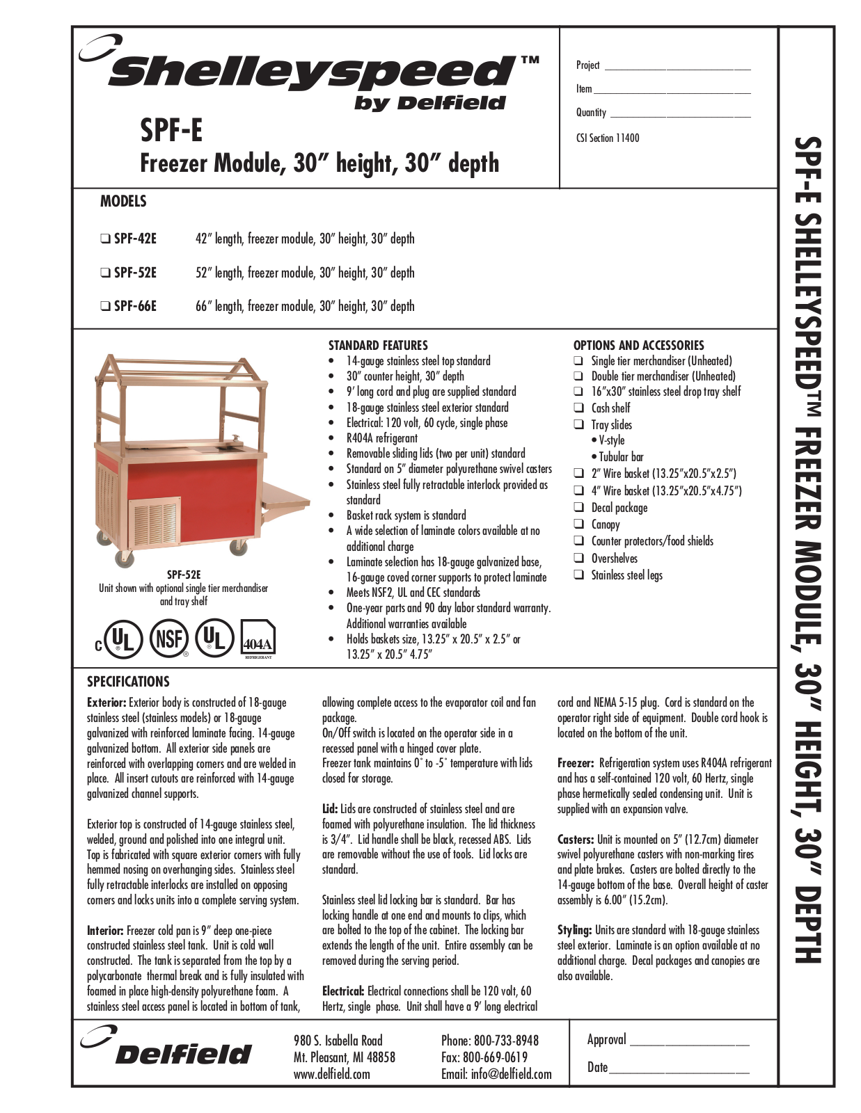 Delfield SPF-42E User Manual