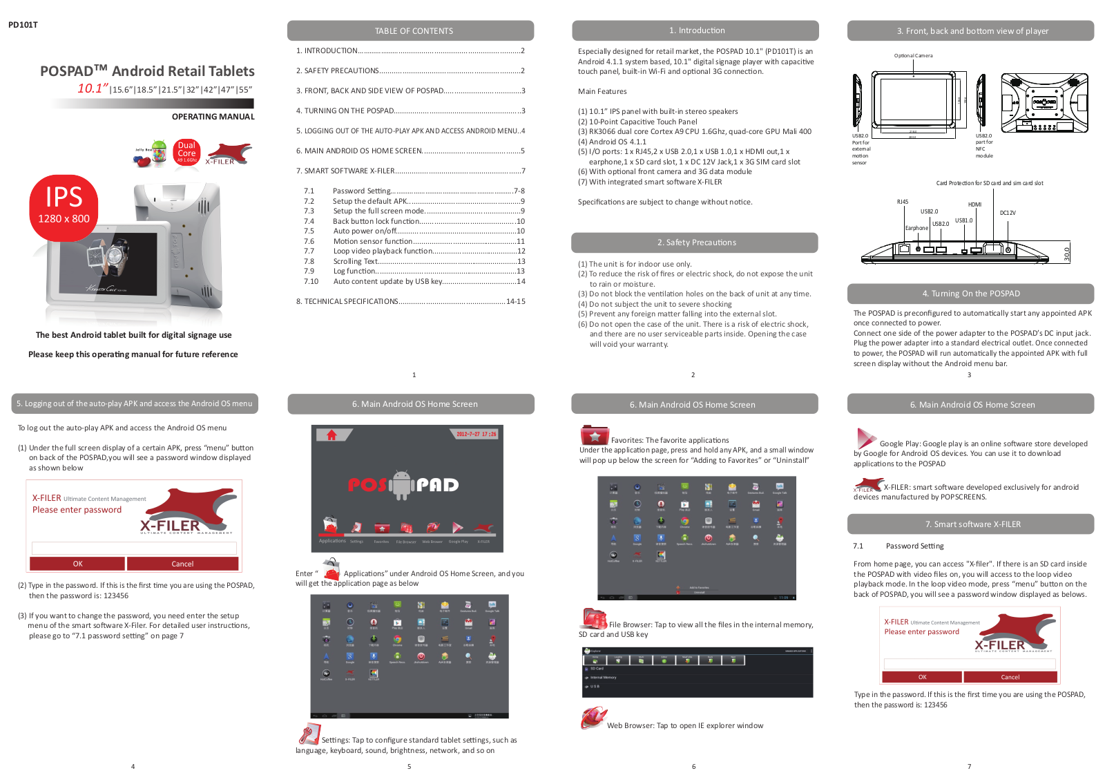 POPScreens PD101T User Manual