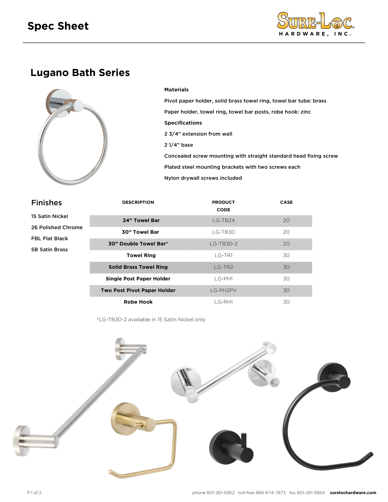 Sure-Loc Hardware SLOC1105 Specifications - ManualMachine.com