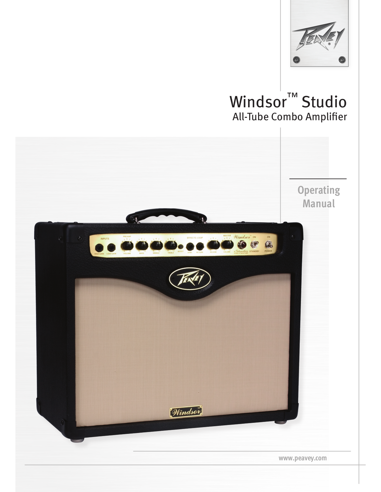 Peavey Windsor Studio User Manual