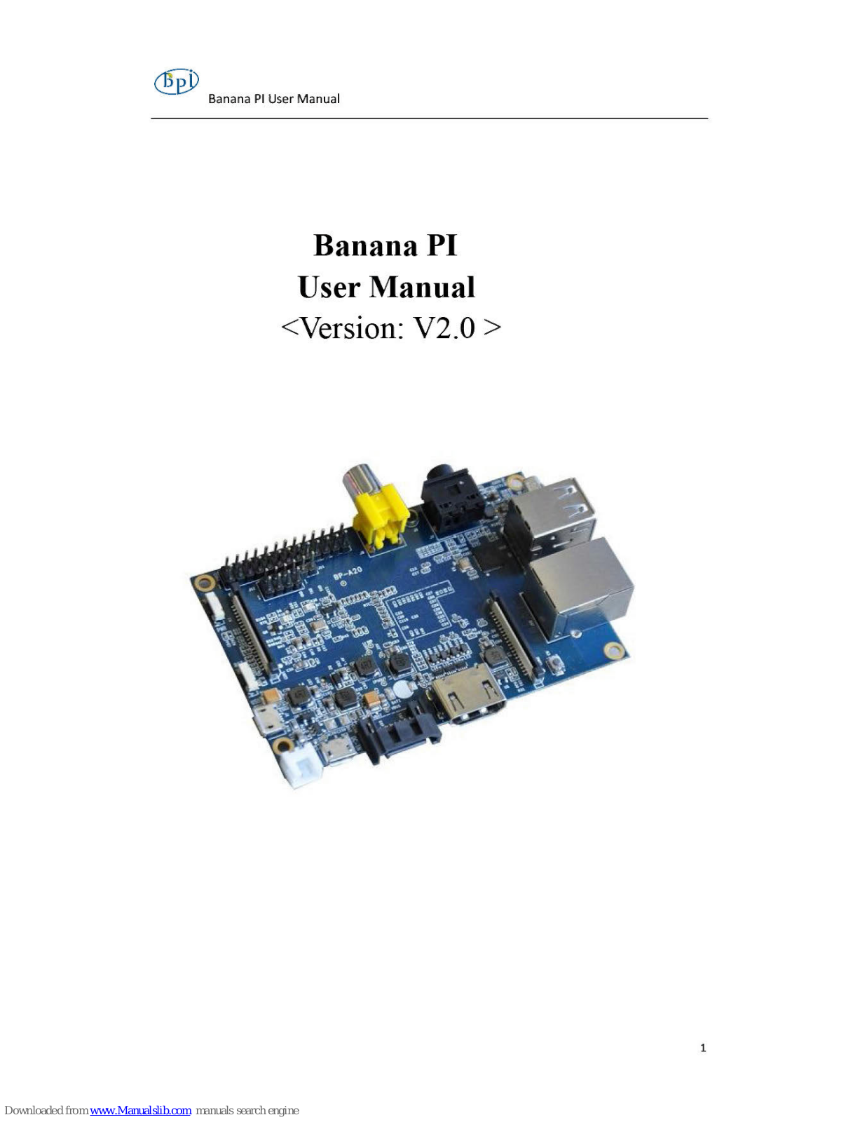 Banana Pi M1 User Manual - ManualMachine.com