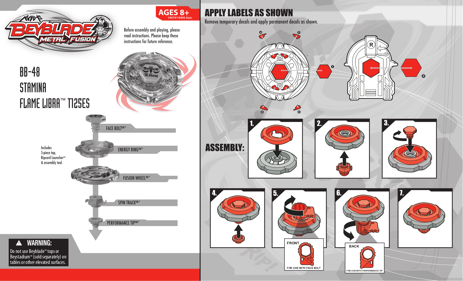 HASBRO Beyblade Metal Fusion Flame Libra User Manual