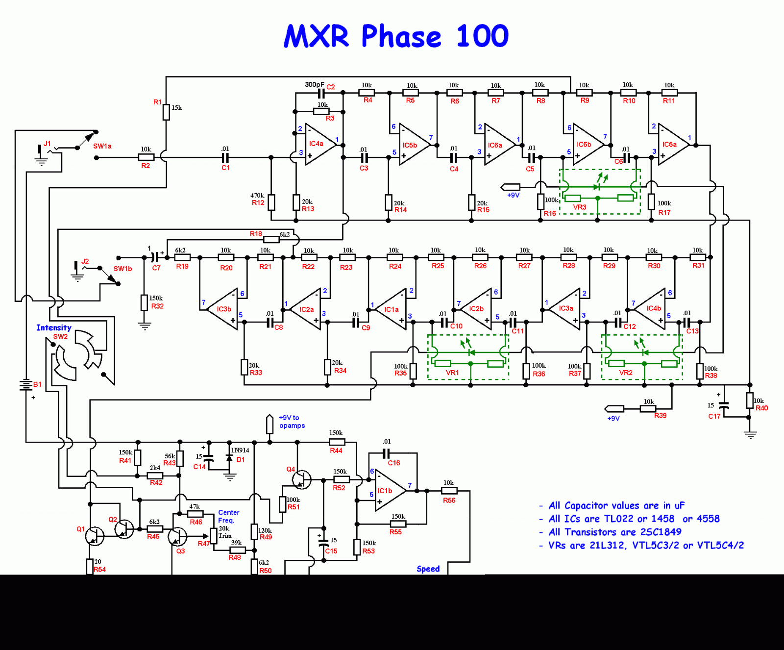 MXR m 107  100 schematic