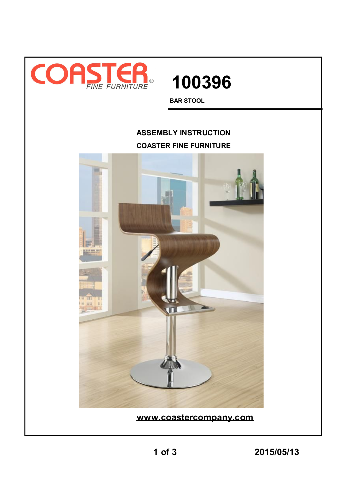 Coaster 100396 Assembly Guide - ManualMachine.com