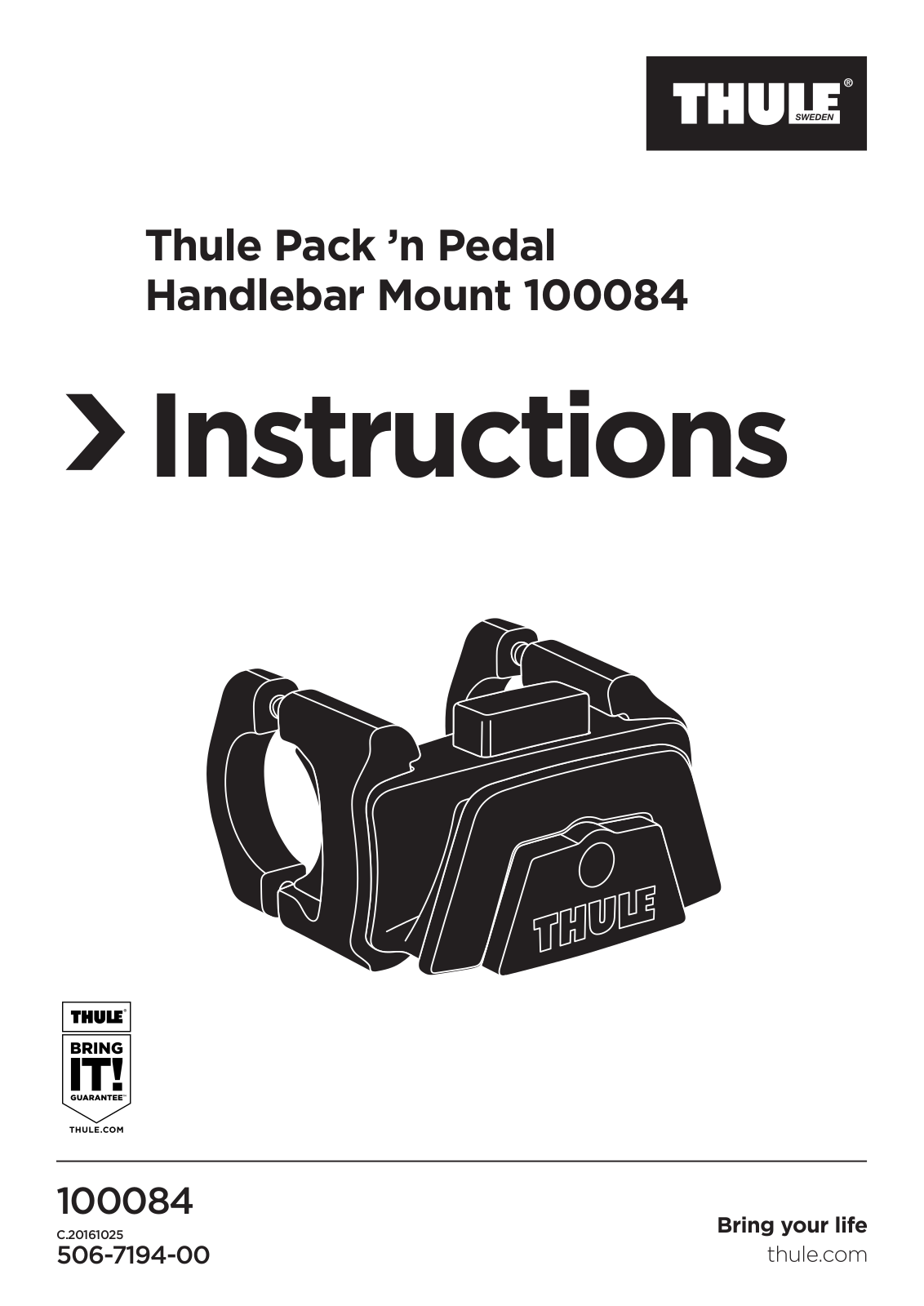 Thule Pack ’n Pedal User Manual