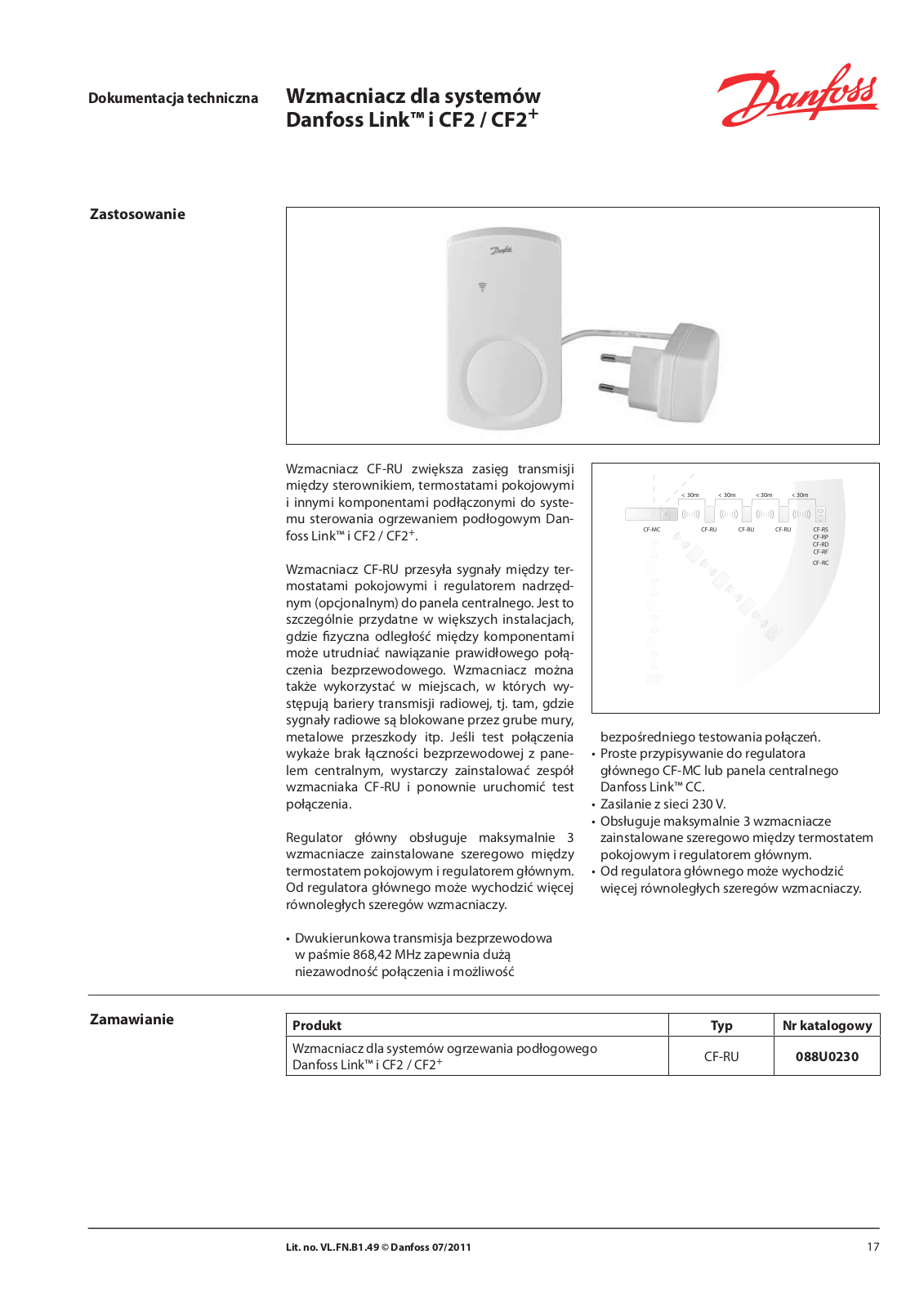 Danfoss Link i CF2, LinkCF2 Data sheet