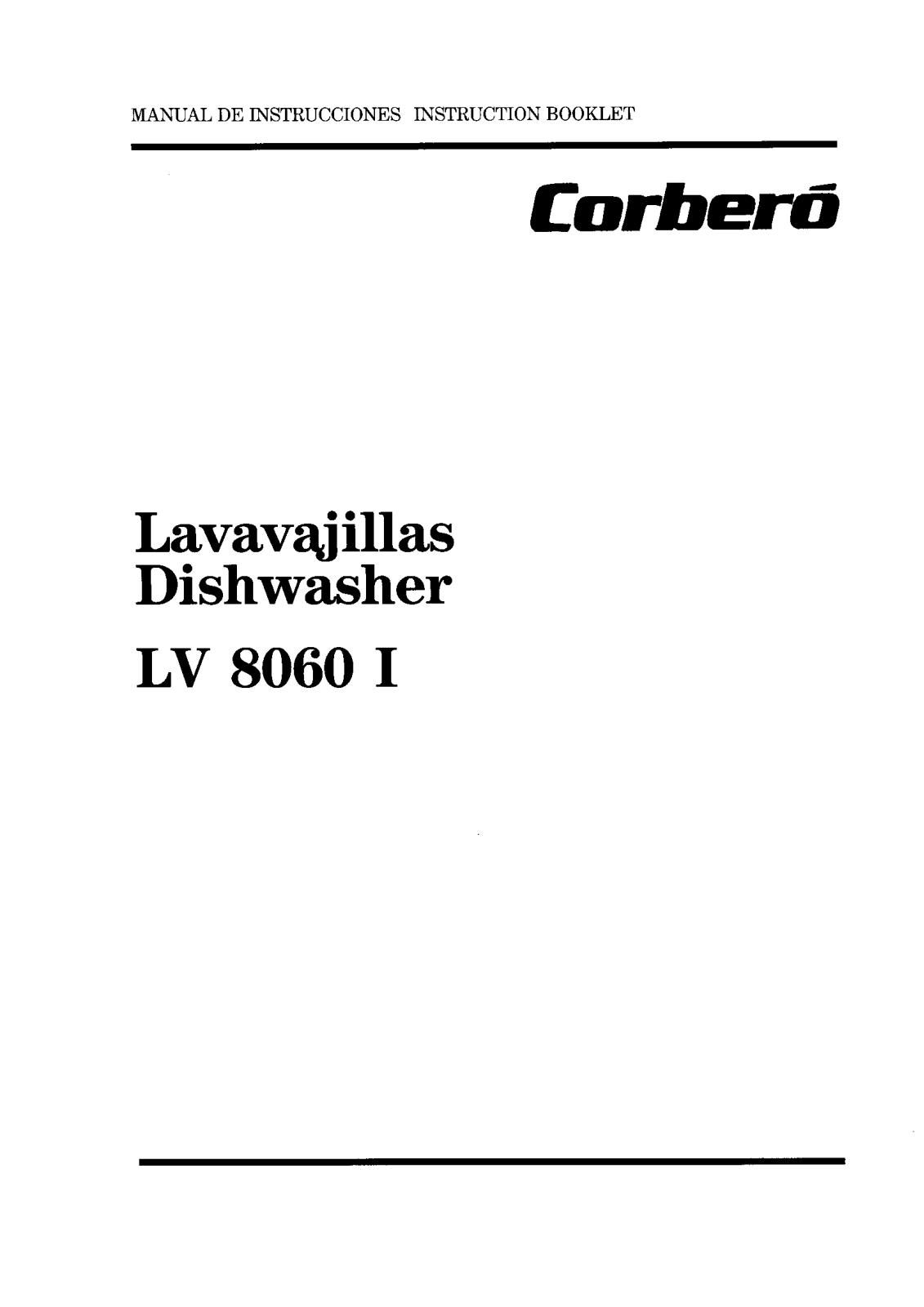 Corbero LV8060I INSTRUCTION BOOK