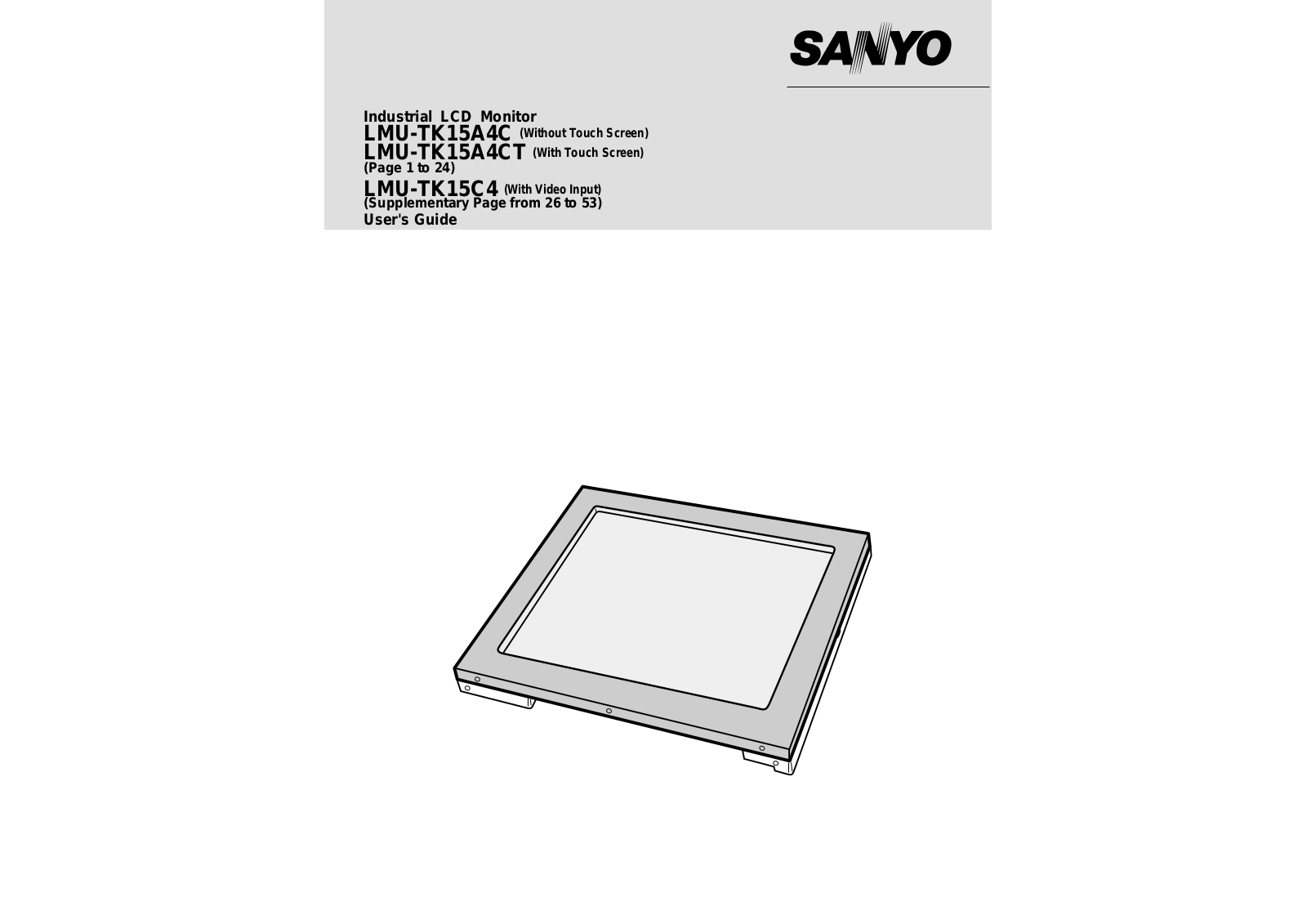 Sanyo LMU-TK15A4CT, LMU-TK15C4 Instruction Manual