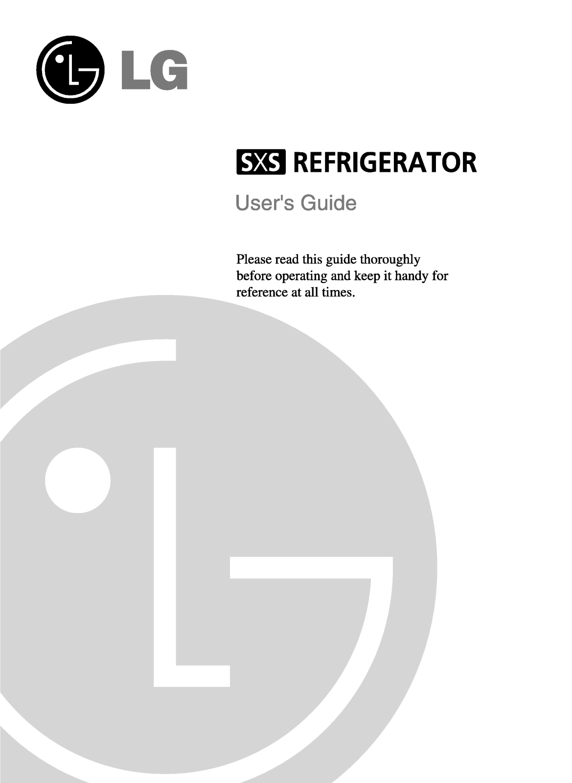 LG GR-B207NI, GR-B207WV, GR-B207DVZA, GR-B247WV, GR-B207DTZA User Manual