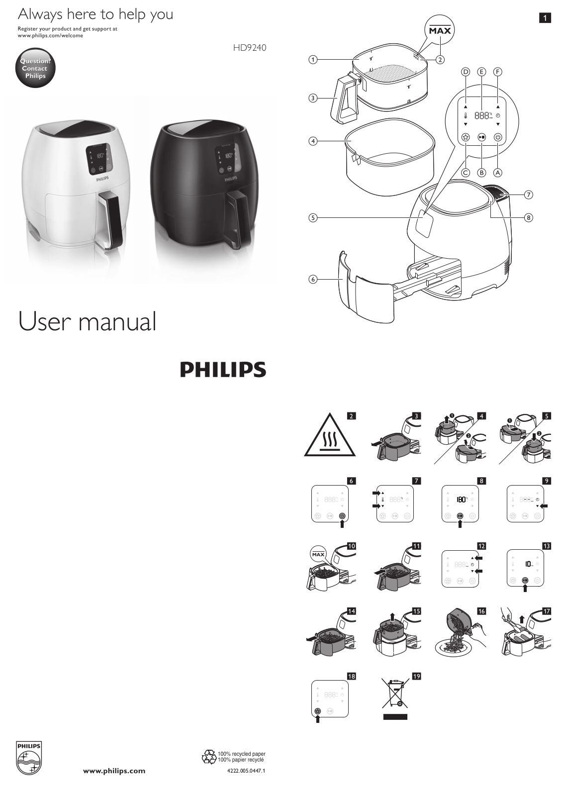 Philips HD-9240 User Manual