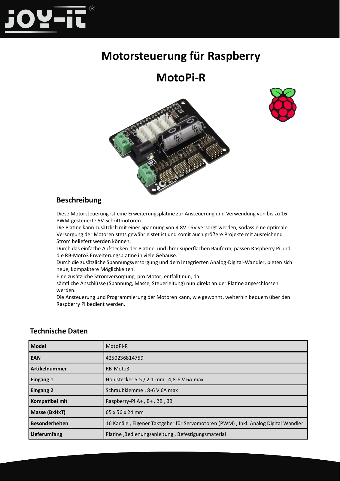 Joy-iT MotoPi User Manual