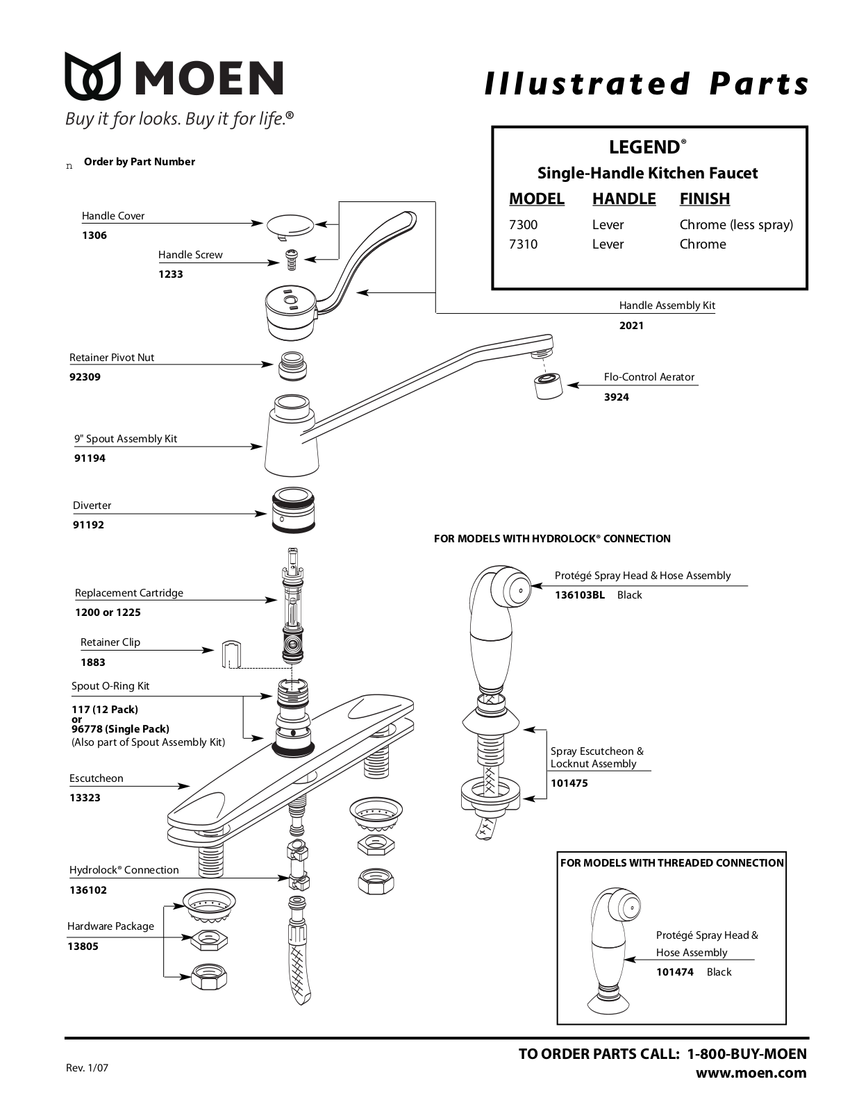 Moen 7310, 7300 User Manual - ManualMachine.com
