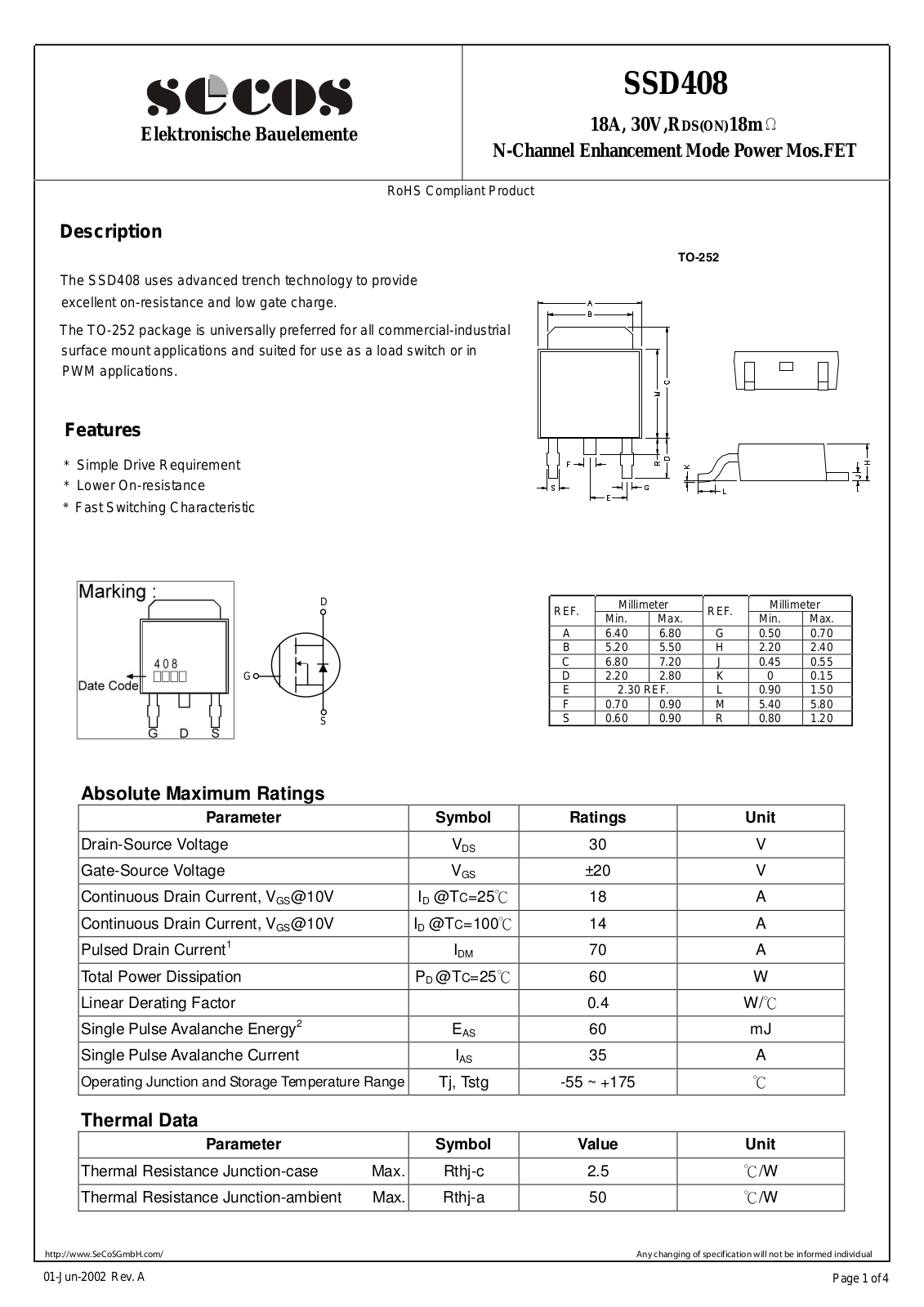Datasheet ssd408 Datasheet - ManualMachine.com