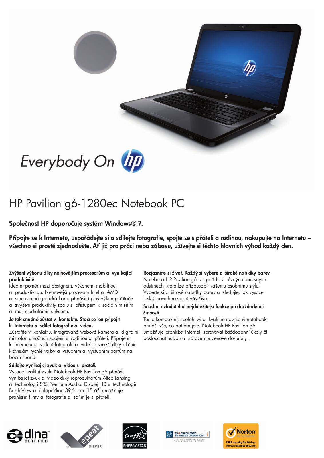 HP Pavilion g6-1280ec User Manual