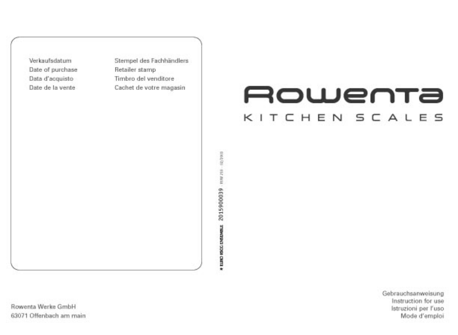 Rowenta KS 032, KS 037, KS 033, KS 035, KS 021 User Manual