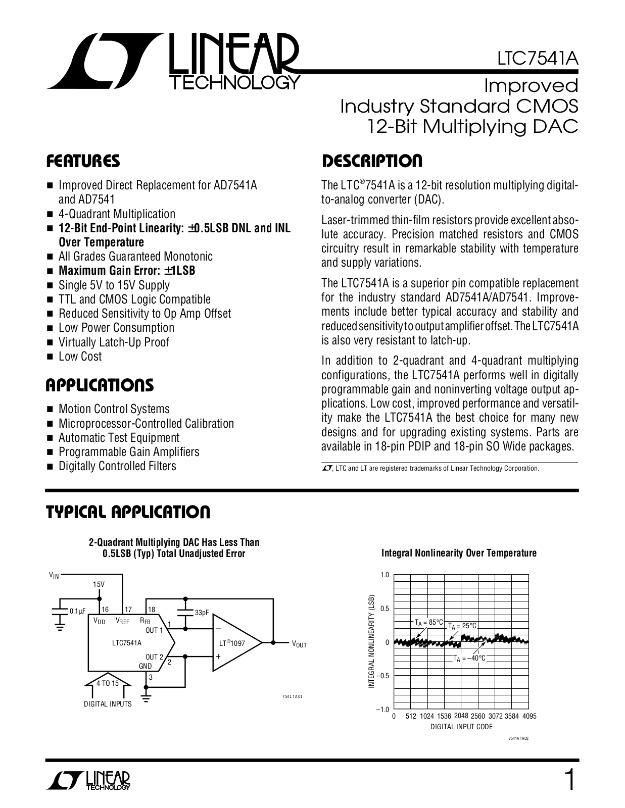 Linear Technology LTC7541A Datasheet