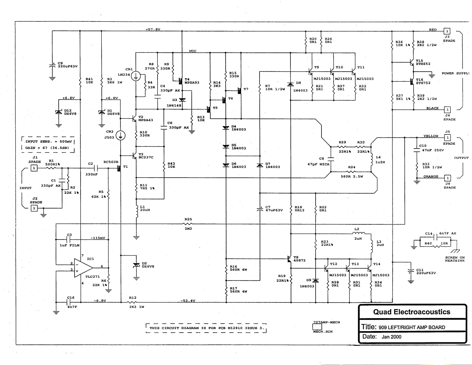 Quad 909 Stereo Schematic