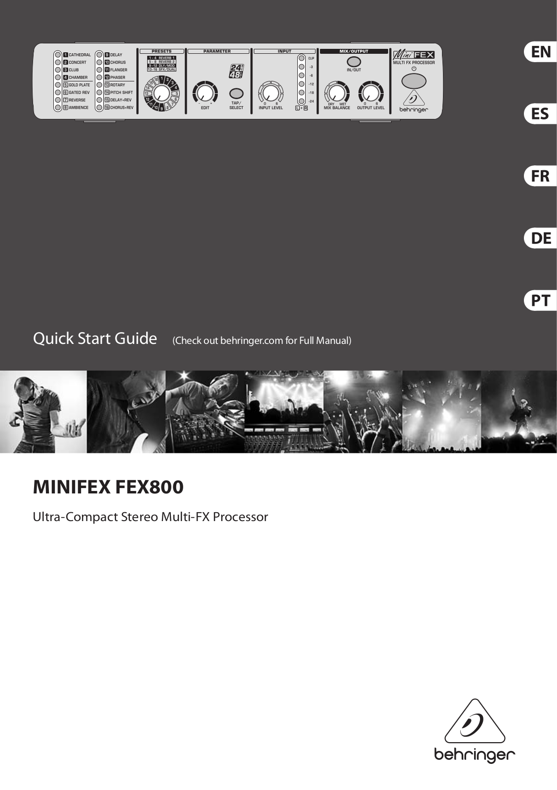 Behringer FEX800 Quick Start Guide