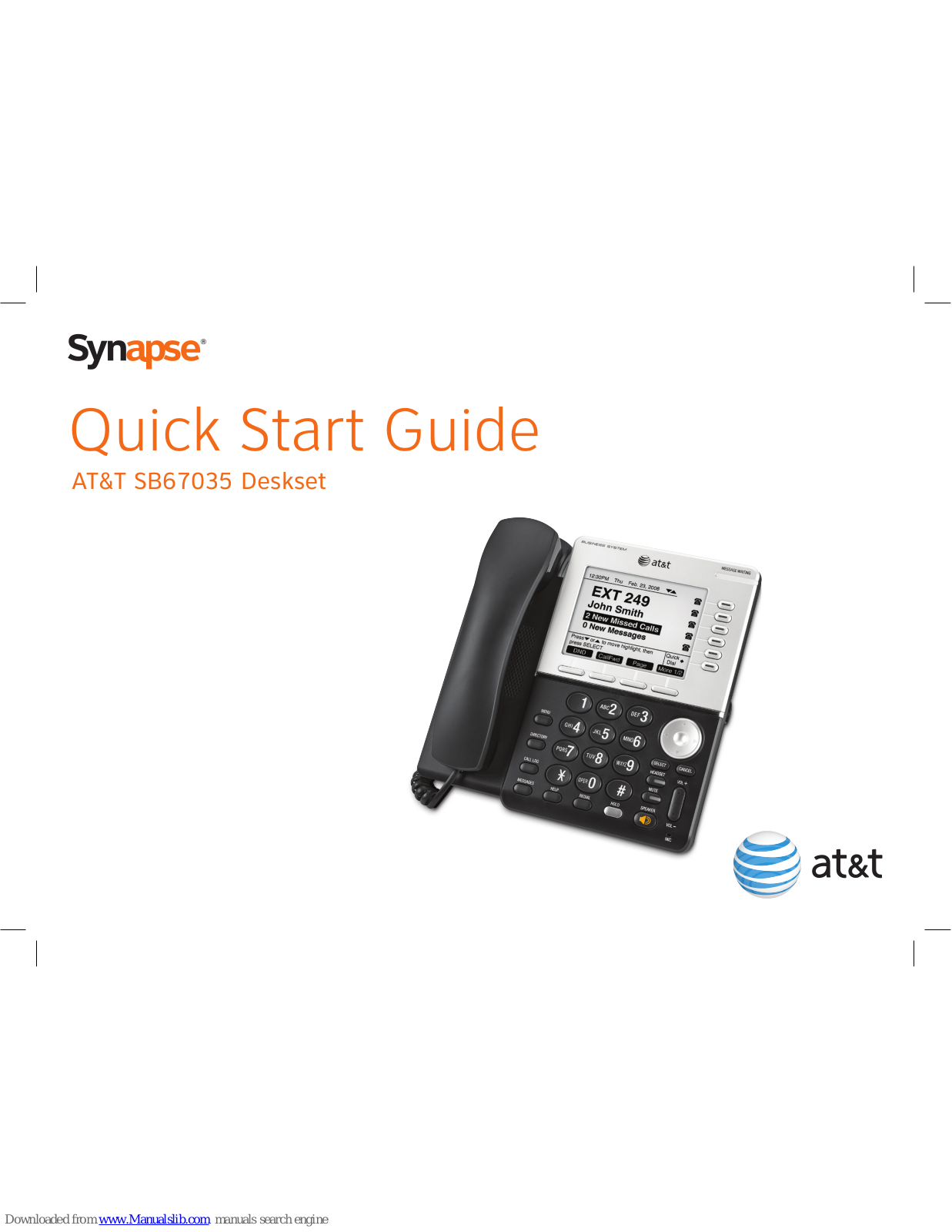 AT&T Synapse SB67035 Quick Start Manual