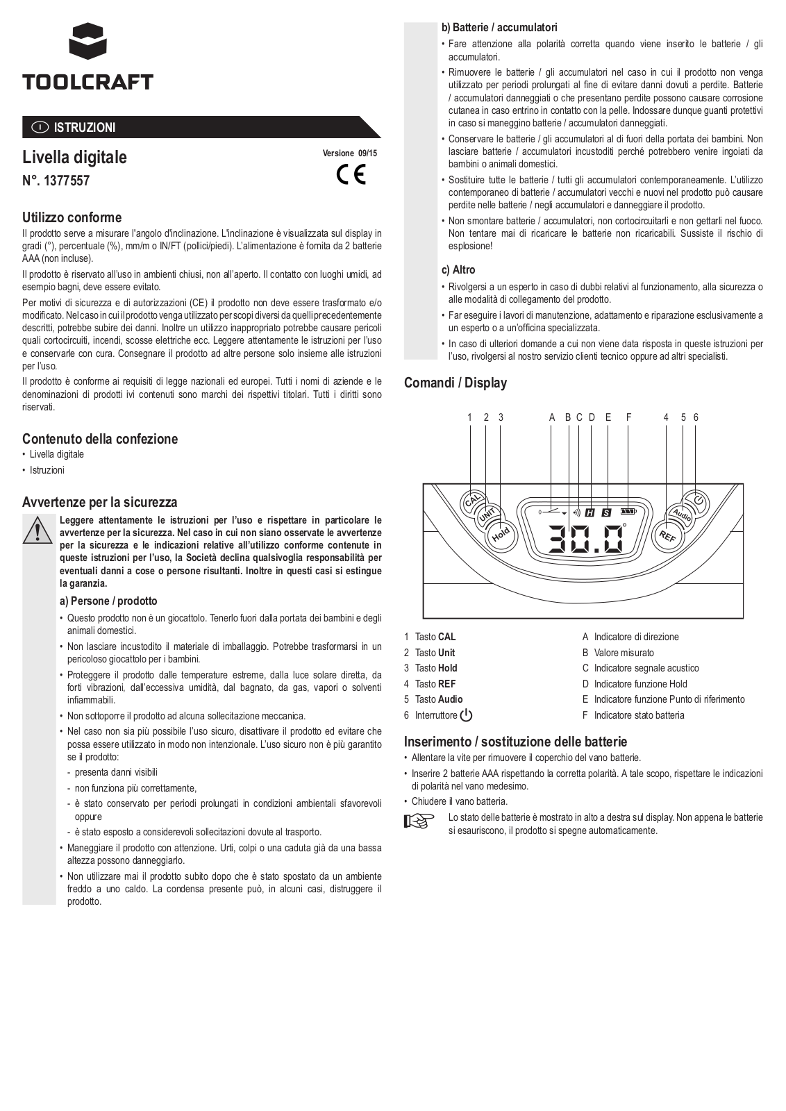 TOOLCRAFT 1377557 Instructions