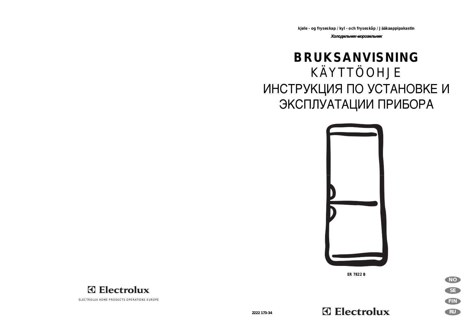 Electrolux ER 7822 B User manual