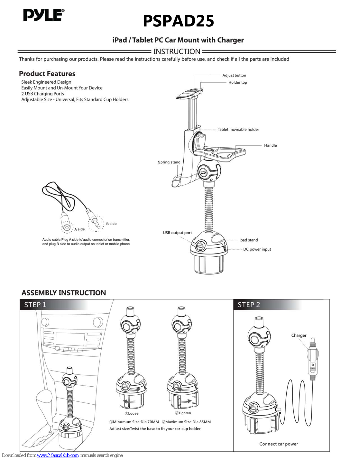 Pyle PSPAD25 User Manual - ManualMachine.com
