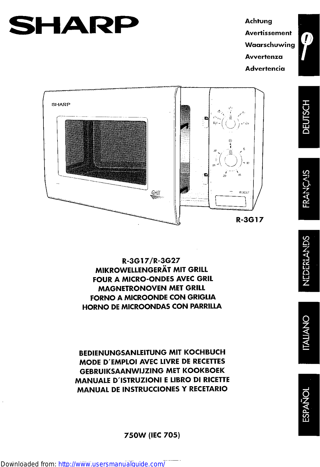 SHARP R-3G17/27 User Manual