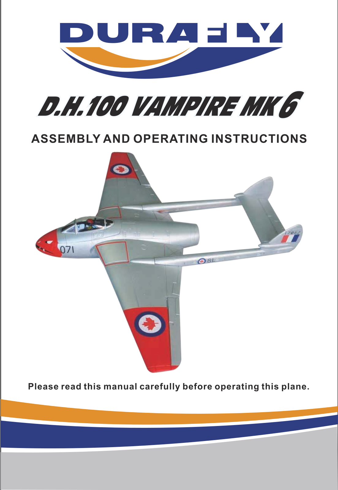 Durafly DH 100 Vampire (Canada) User guide - ManualMachine.com