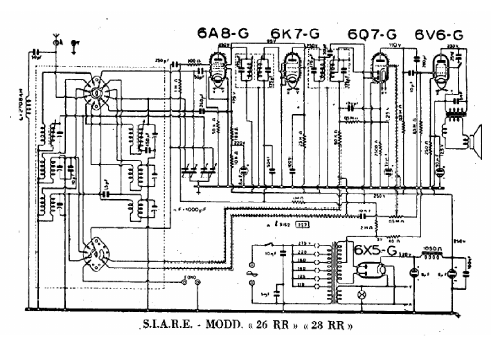 Siare Crosley 26rr, 28rr schematic