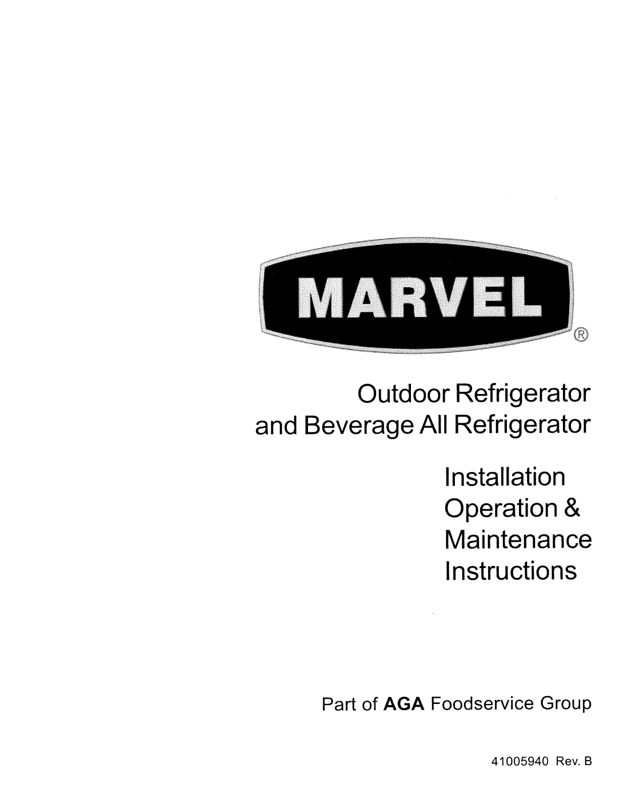 Marvel 60HK-SS-F Use and Care Guide