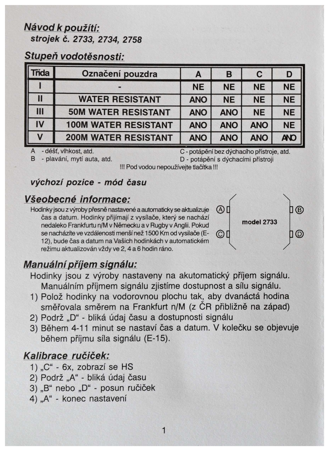 Casio 2734, 2758, 2733 User Manual